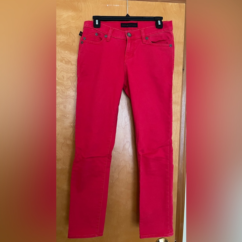 Rock & Republic Red Skinny Jeans Hamburg Size 4